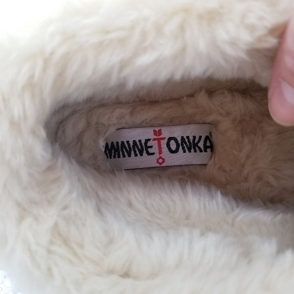 Minnetonka Leather Suede Fringe Ankle Moccasins size 6 - Picture 10 of 12